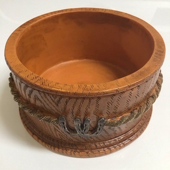 Equestrian Horse Desk SET Note Holder Paper Clip Cup Resin Rope Western Vintage - Picture 3 of 16